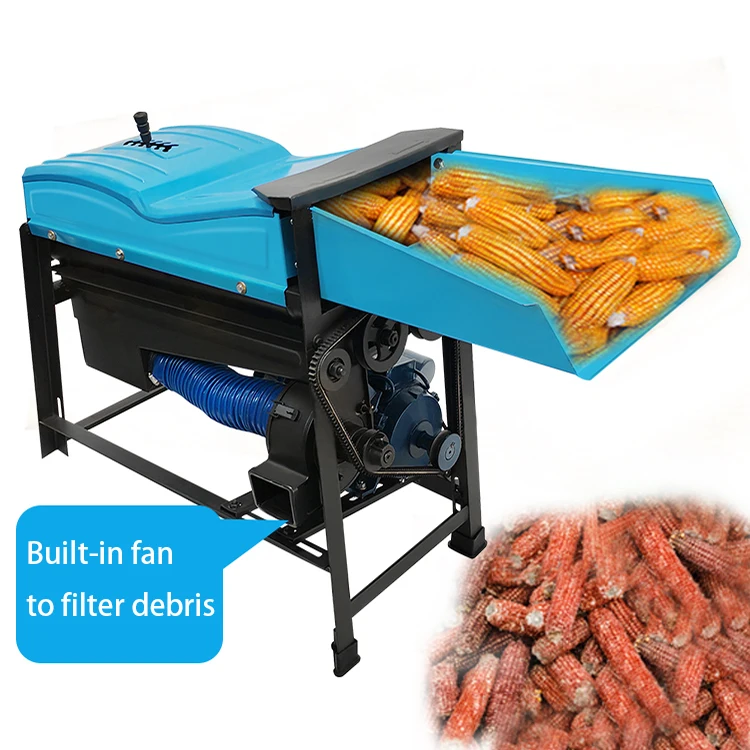 Enlarged Double Rollers Electric Corn Thresher - 1500kg/h Maize Sheller for Farms