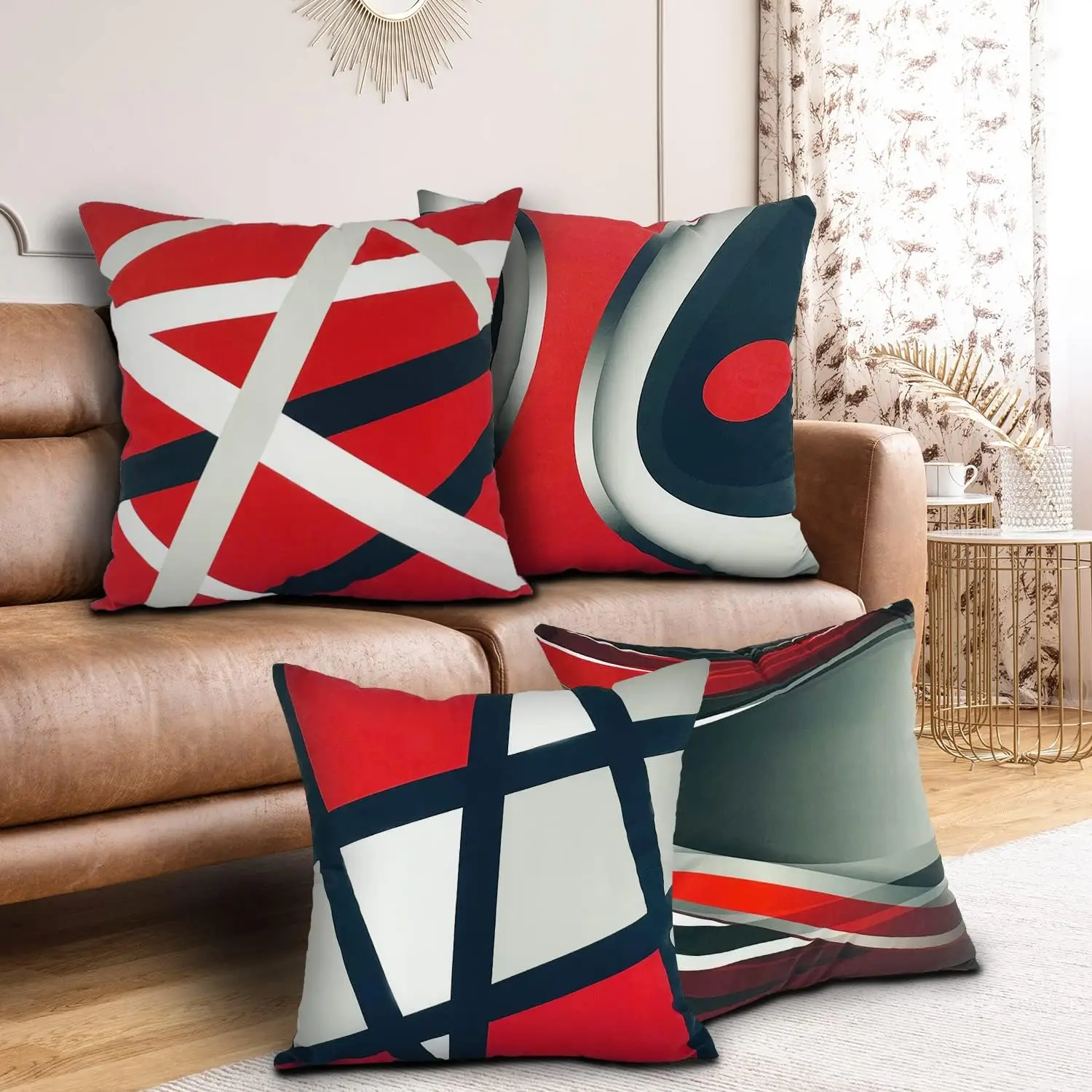 Throw Pillowcase Abstract geometric decorative pillowcase suitable for living room sofa bedroom home decoration cushion cover