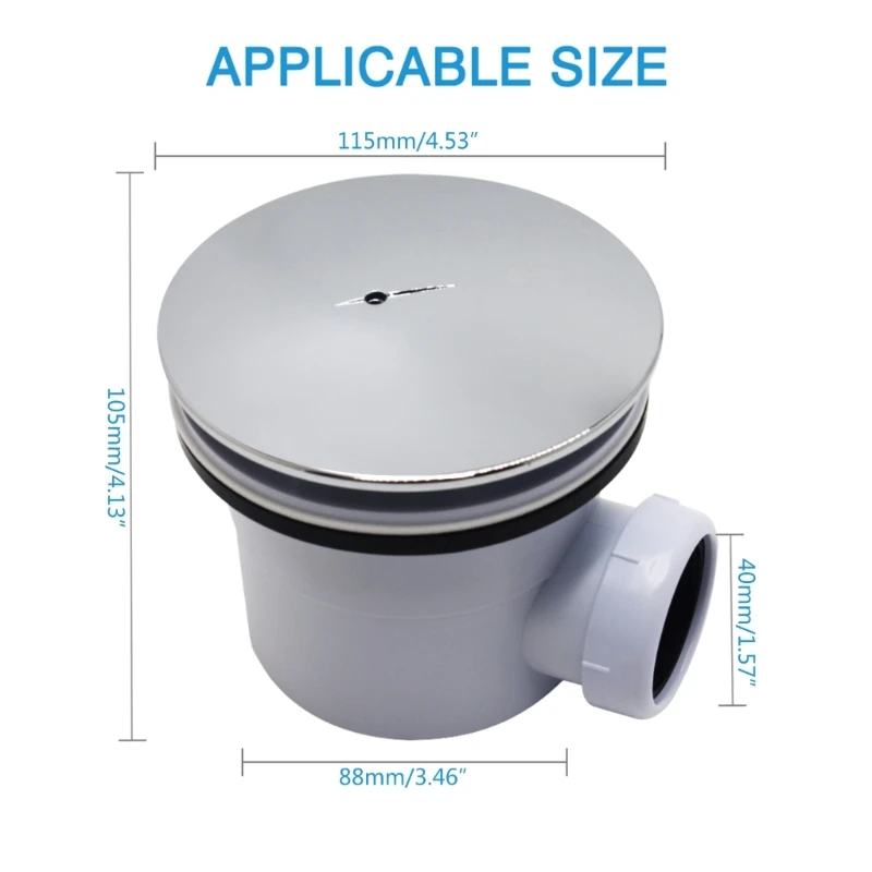 Khay tắm bằng nhựa hiện đại Chất thải dòng chảy cao Chất thải 90mm Phòng tắm Phụ tùng Dropship