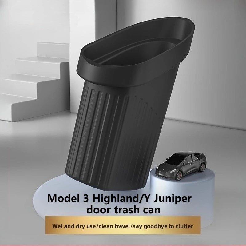 

For Tesla Door Slot Storage Box Model 3 Highland Model Y Juniper Car Trash Can Storage Pocket Modification Accessories