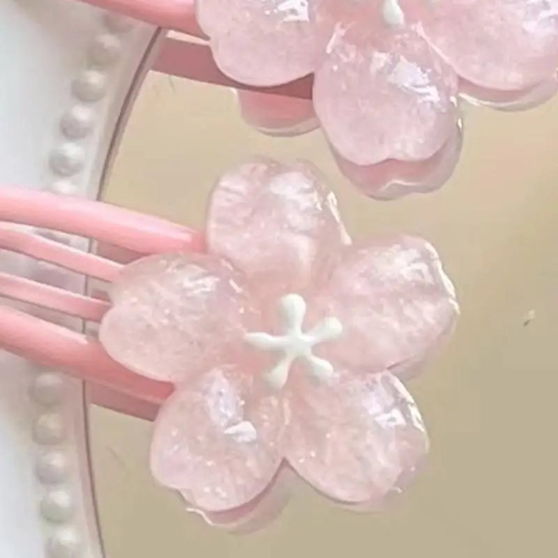 Thạch Họa Tiết Cherryblossom Hình Kẹp Tóc Nóng Thanh Thiếu Niên Hồng Cherryblossom Tóc Mùa Hè Kẹp Tóc Dễ Thương Dành Cho Người