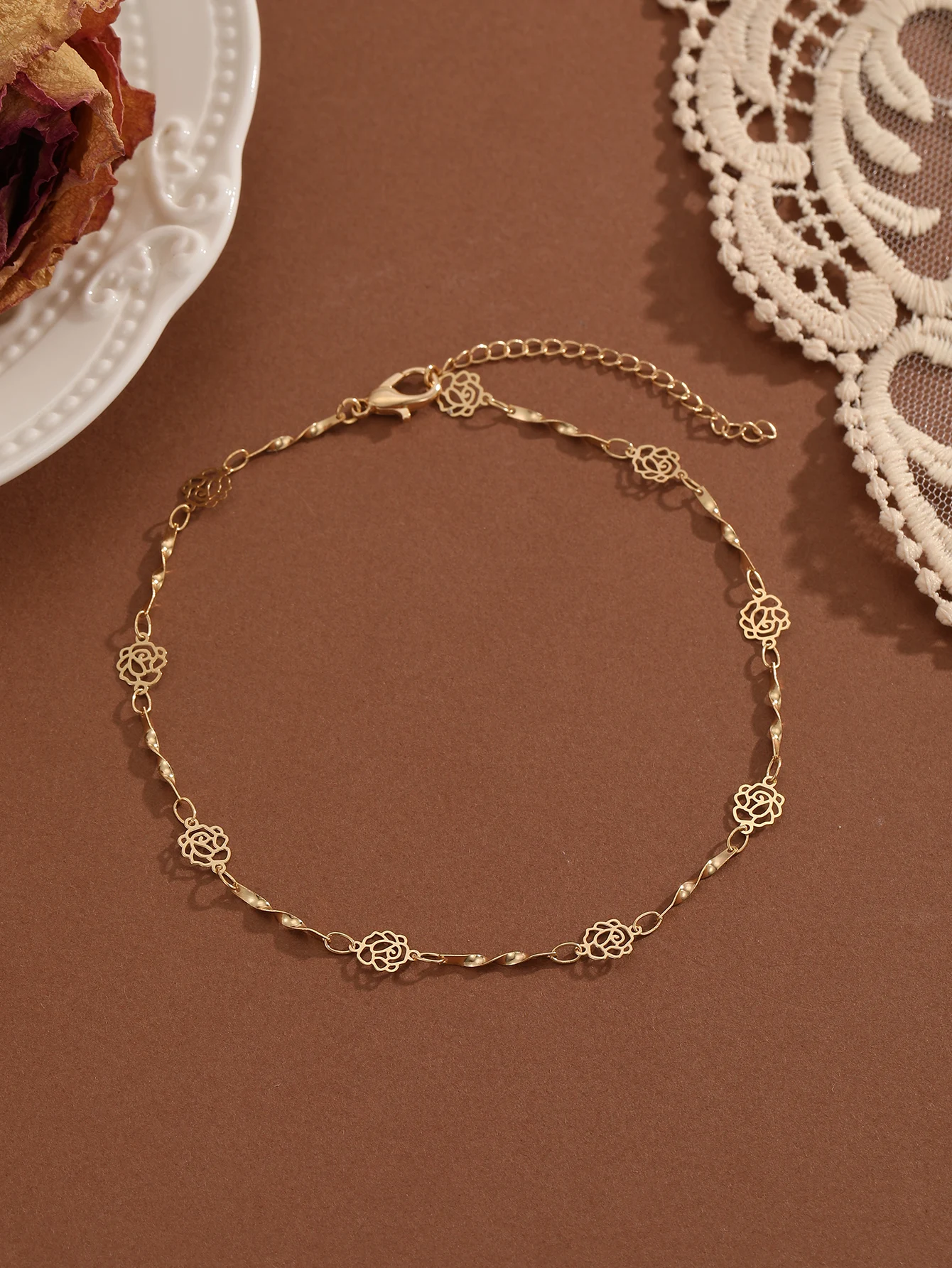 QIAMNI Bohemia Flower Beads Chain Anklet For Women Girls Ankle Bracelet On Leg Foot Trendy Summer Beach Wedding Jewelry Gift