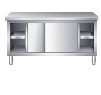 Commercial Hotel Kitchen Restaurant Work Table Single-pass Waterproof Thickened Durable Stainless Steel Workbench