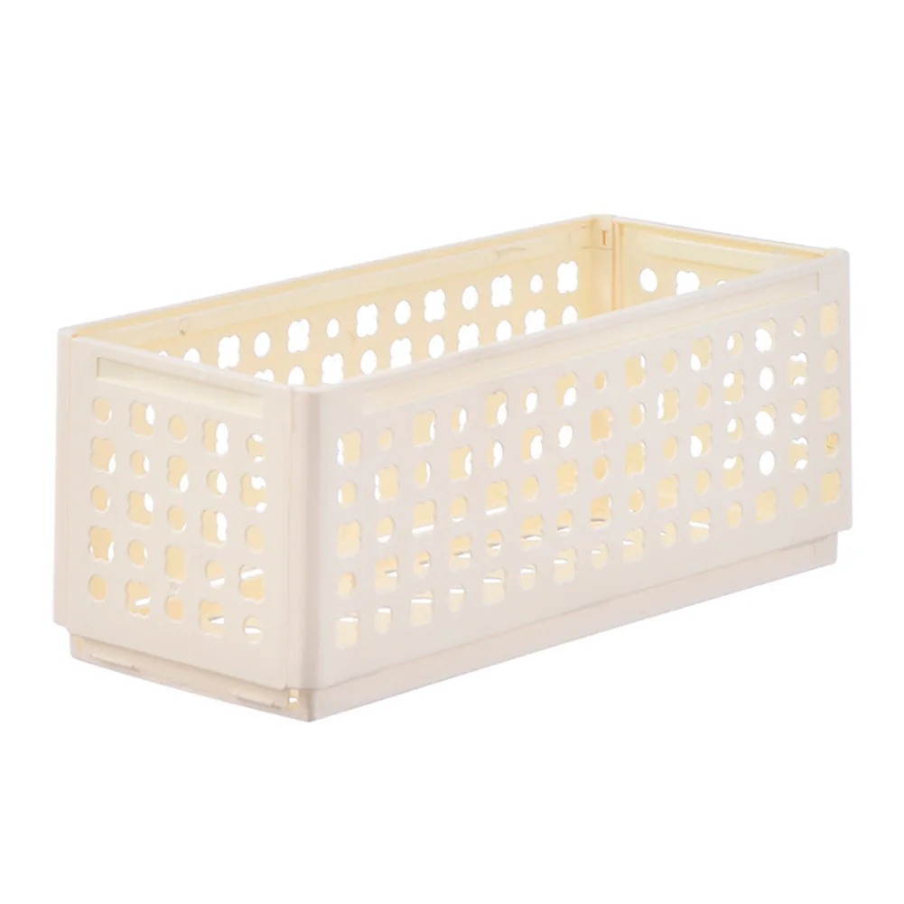 

Компактная складная корзина для хранения с возможностью штабелирования, пластиковая, для организации рабочего стола: для закусок, косметики и офисных принадлежностей