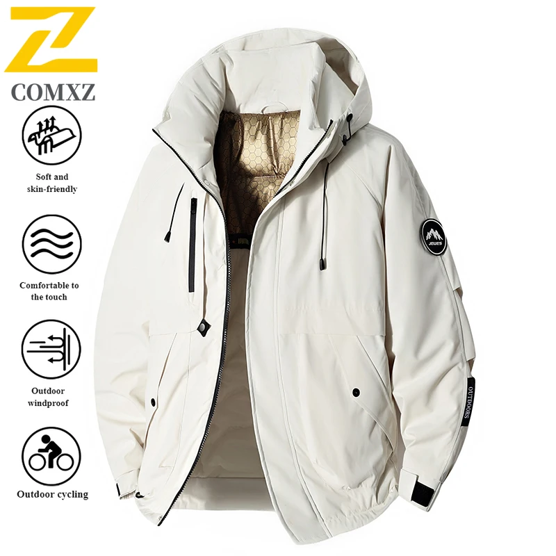 

Winter New Cotton Jacket Mileage Fleece-lined Thickened Graphene Warm Waterproof Charge Jacket Casual Fashion Parka Coat XS-3XL