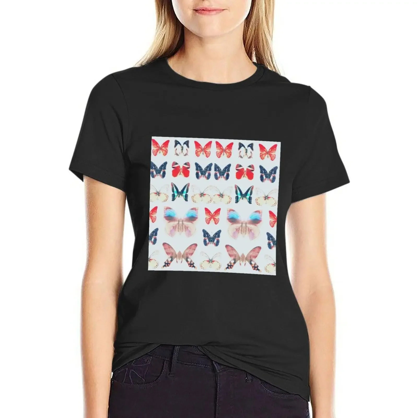 

Butterflies by AV T-Shirt summer top funnys quick-drying Women clothing