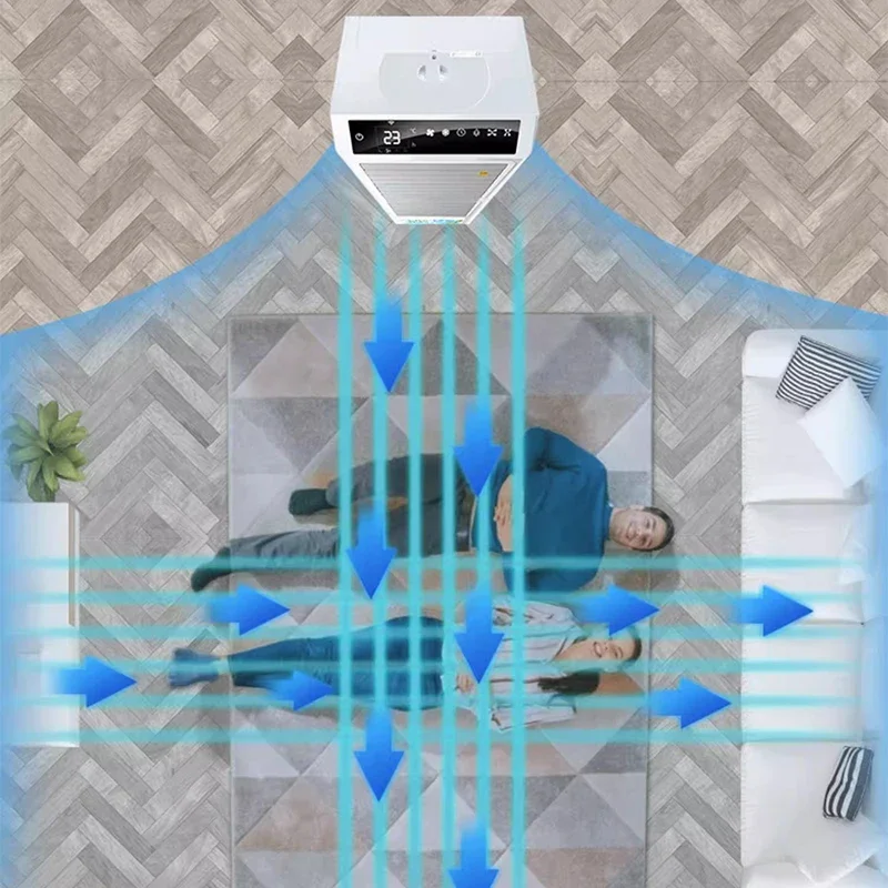 Mobile air cooler refrigeration evaporative fan double outlet office commercial water cooling water circulation air conditioning