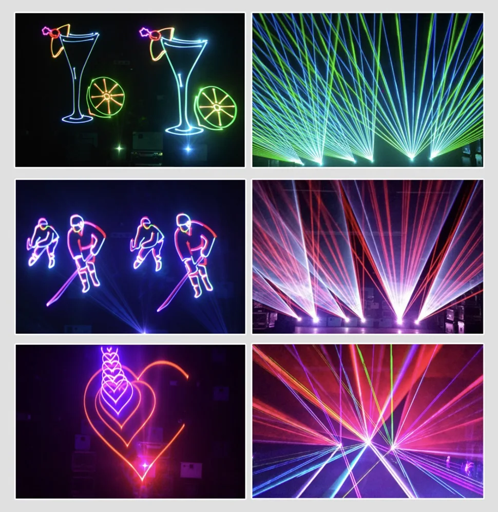 2W Animation Laser Scanner Projector DMX Professional Disco DJ Party Bar Club Stage Light Professional Lighting Christmas Party