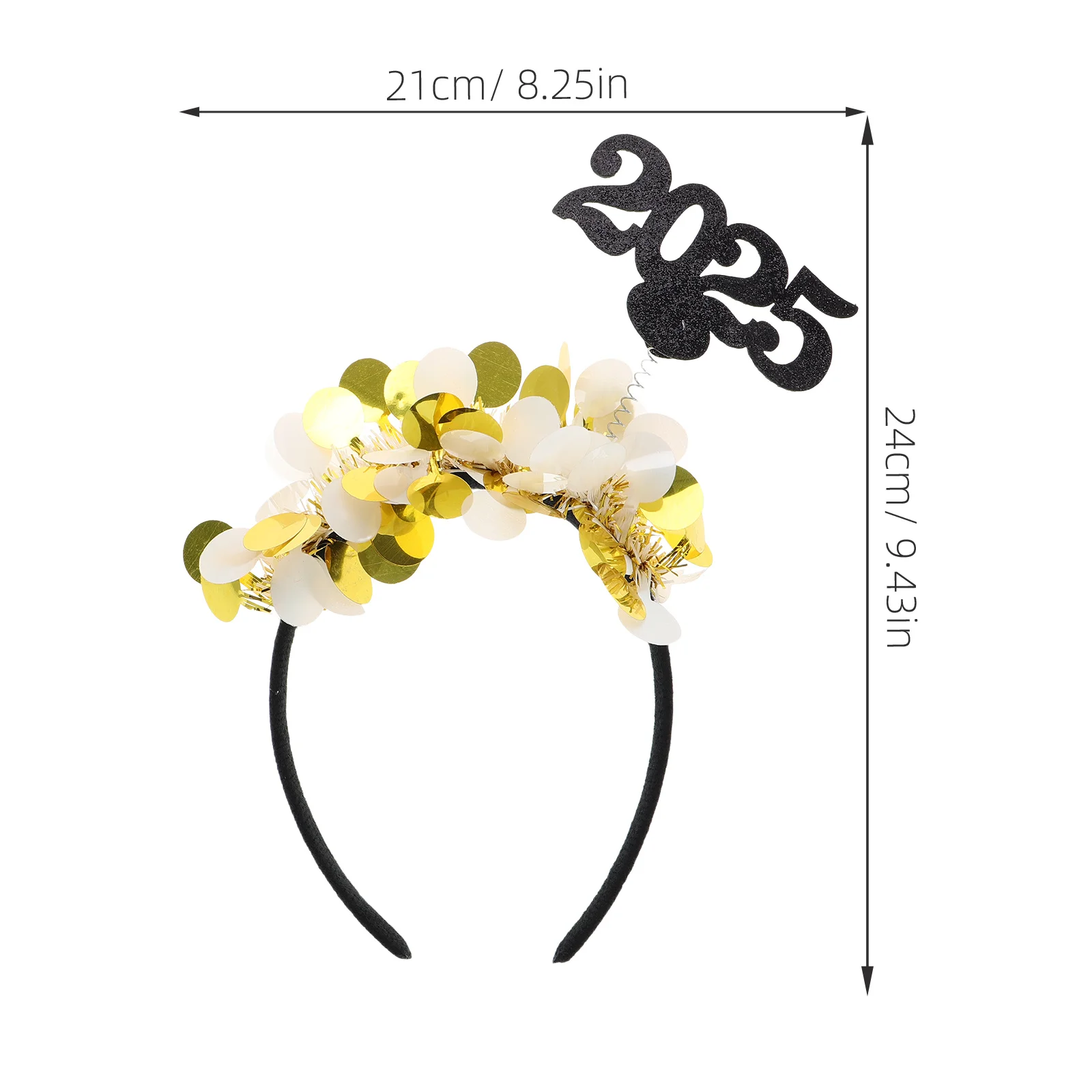 2025 عقال للحفلات مع الترتر اللامع إكسسوار شعر أنيق للعام الجديد للنساء والفتيات الاحتفالات ليلة التخرج