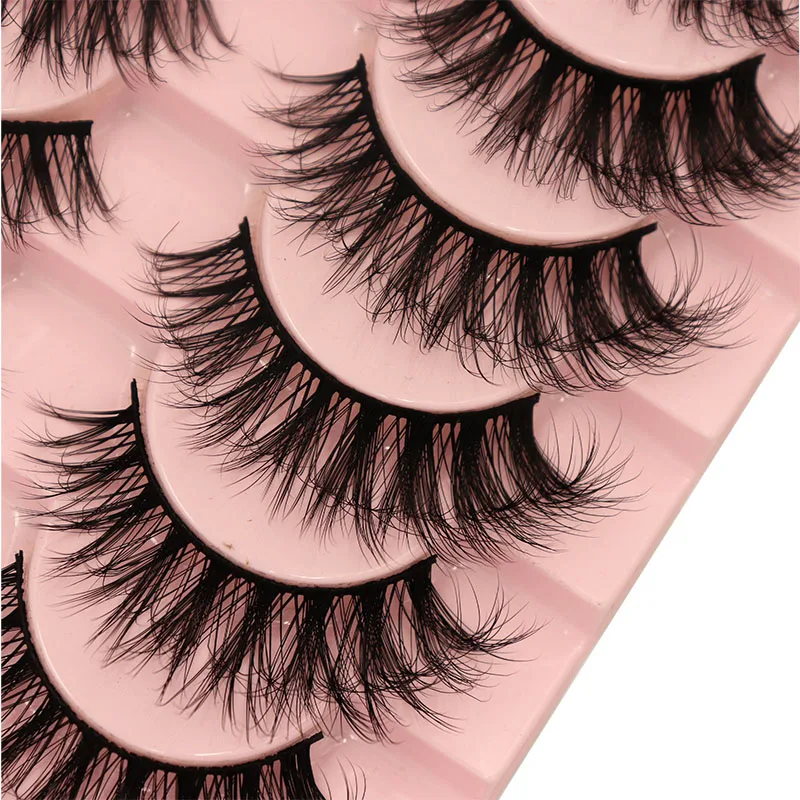 False Eyelashes 6D Super Fluffy Wispy Faux Mink Eyelashes Cat/Fox Eye Effect Dramatic Lashes Eyelash Extension Makeup