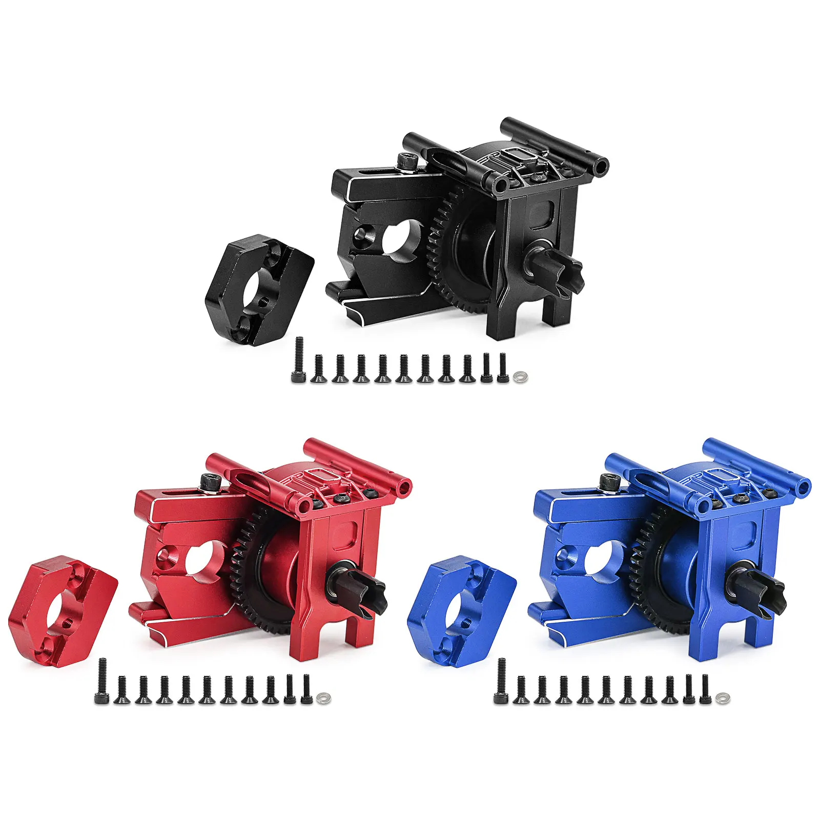 Kit de montaje de diferencial de Metal 46T con soporte de Motor deslizante + montaje diferencial y cubierta para ARRMA 1/8 Typhon/Outcast 6,Kraton V5 1/7 Mojave