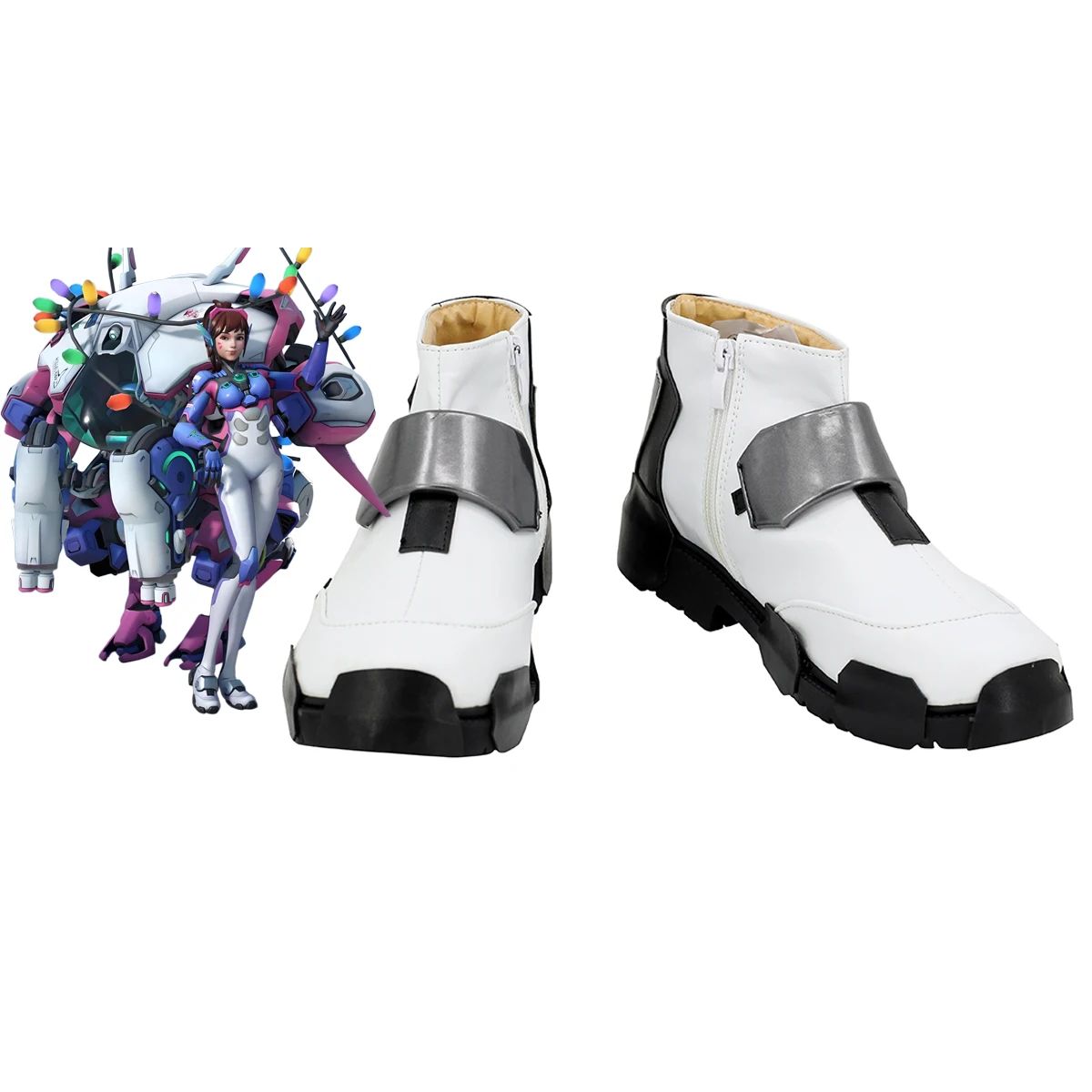 

Overwatchs 2 DVA Cosplay Shoes Custom Anime Style Boots Any Size
