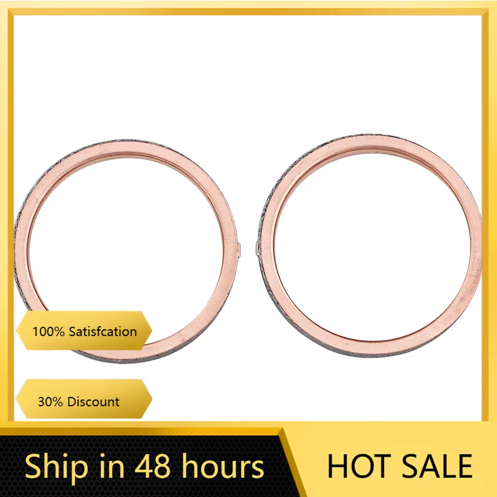 Motorcycle Exhaust Pipe Gasket For Yamaha XVS650 1997-2018 XVS400 DragStar 400 96-17 YP400 05-15  XVS110 99-09 45.5*38.5*5.5mm