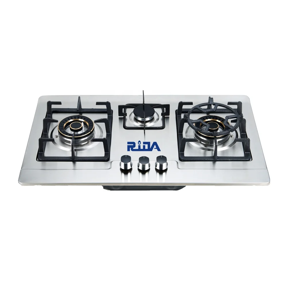 

Ridax Built-in Three burner Stainless Steel Cooking Gas Stove Gas Cooker Gas Hob