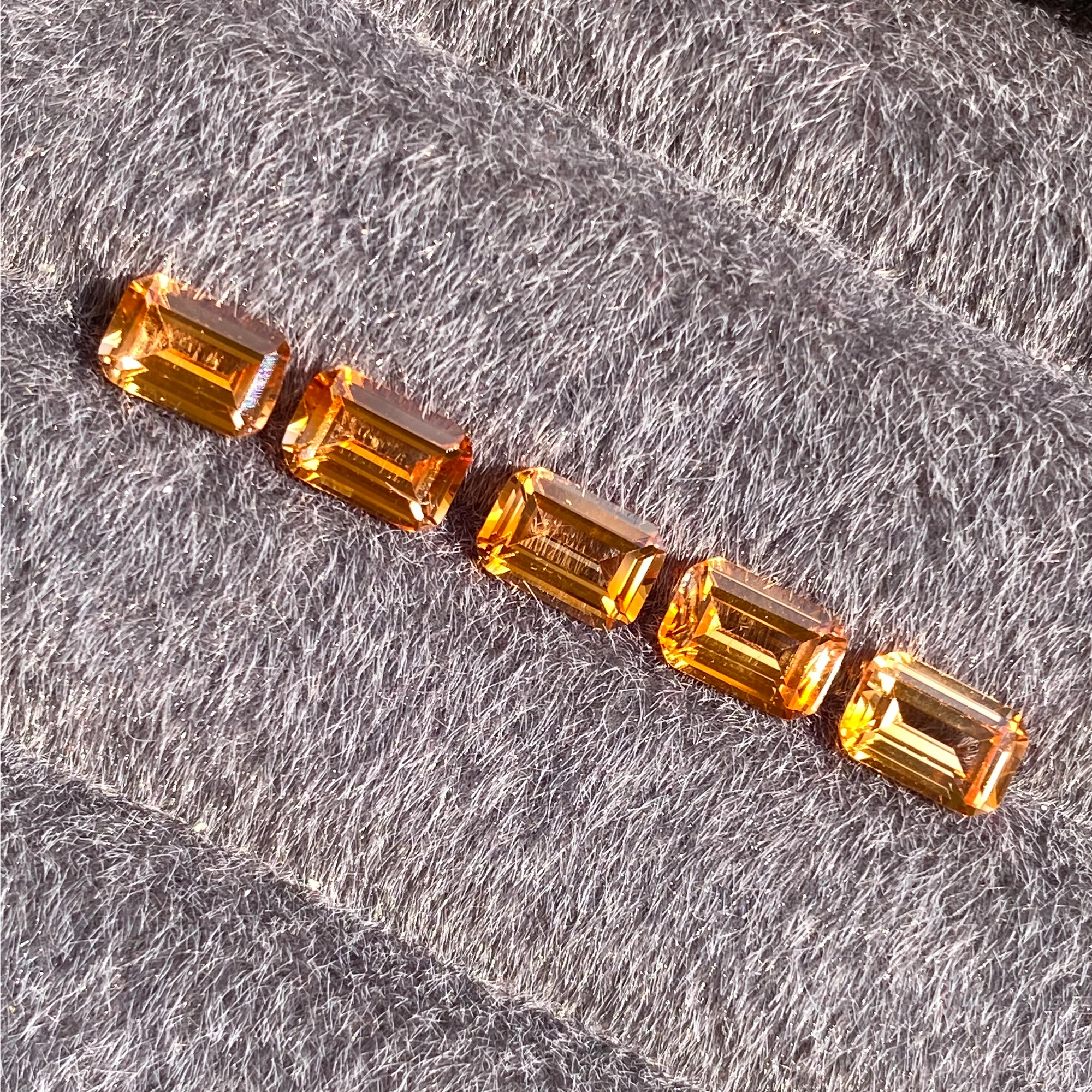 

Eme jewe Lab Grown Sapphire Orange Emerald Cut Gemstone for Charms Advanced Jewelry Making Materials DIY With Certificate