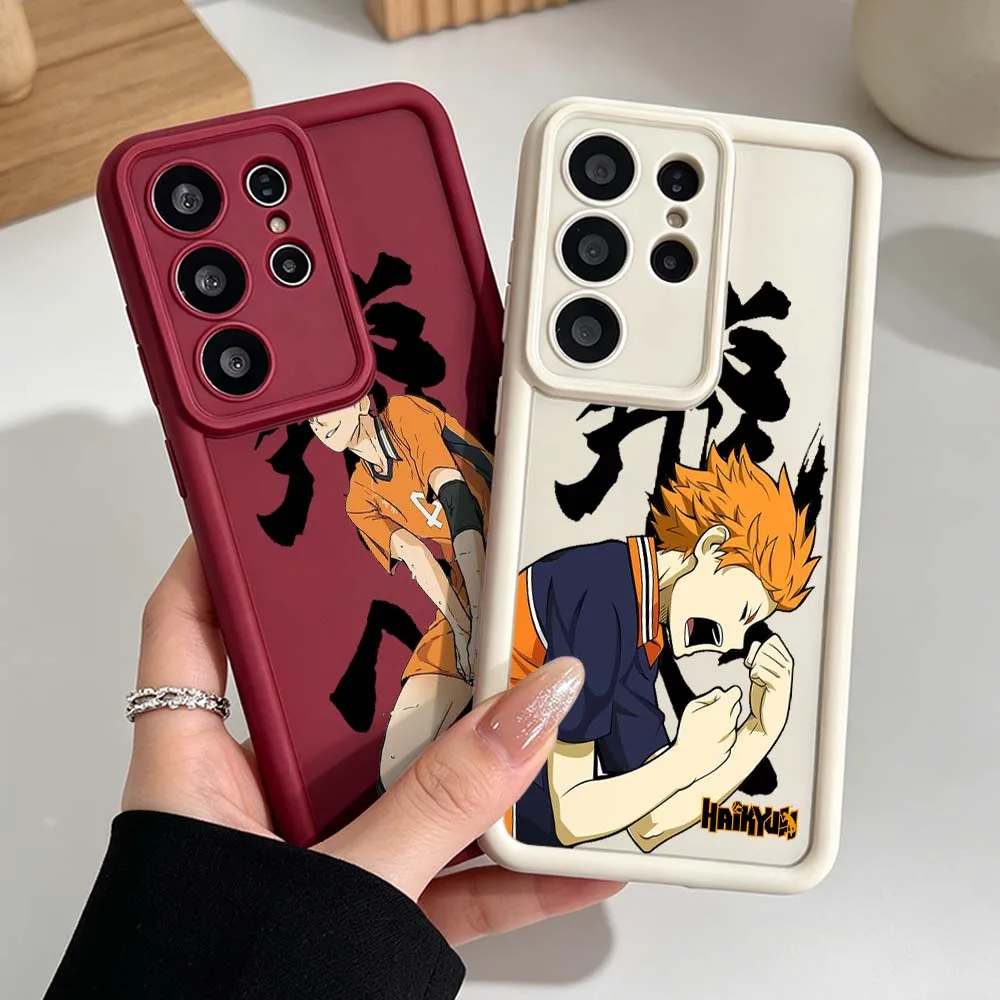Haikyuu Handsome Phone Case For Samsung Galaxy S26 S25 S24 S23 S22 S21 S20 Ultra Plus FE Eye Ladder Silicone Cover