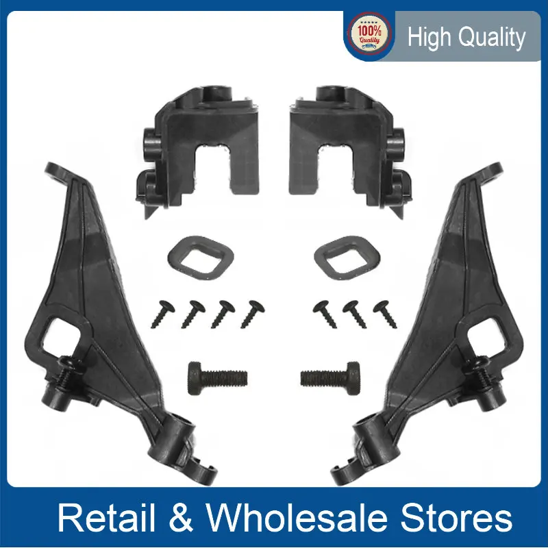 Headlight Repair Kit Parts Protect Ring Black Plastic Bracket for AUDI A8 S8 A8L 2011-2018 4H0998121 4H0998122 4H0 998 121 / 122