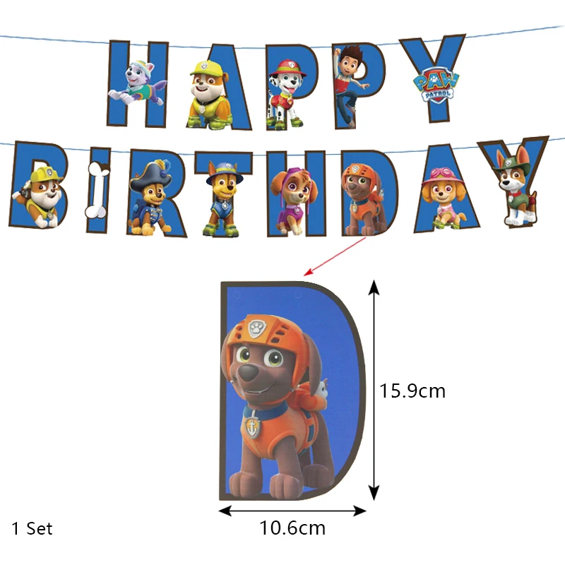 PAW Patrol Geburtstagsparty-Dekoration Chase Skye Latexballons für Kinder Eventzubehör Marshall Folienballon Hintergrundbanner