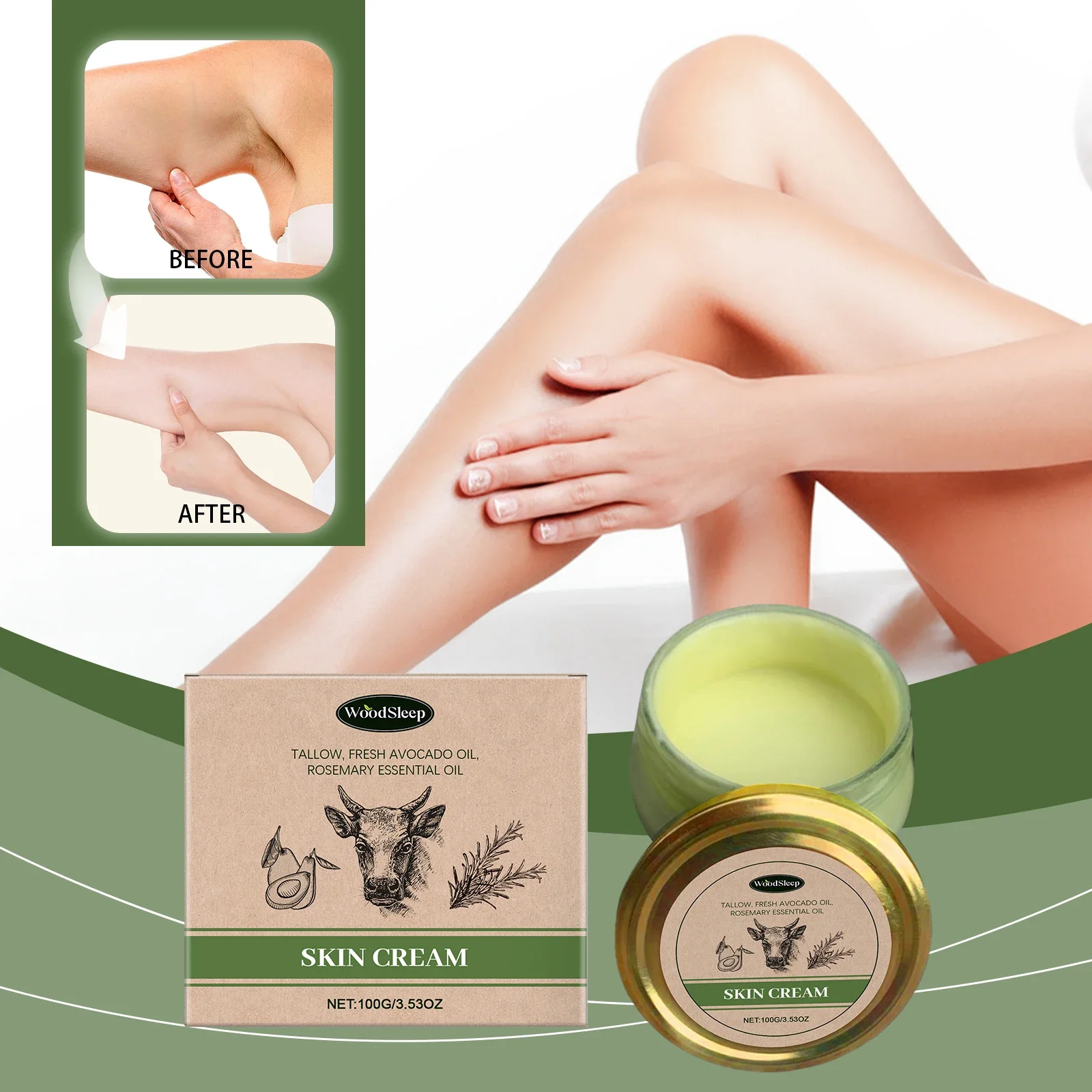 Tallow skin cream relieves dryness refreshing non-sticky and firming skin moisturizing moisturizing moisturizing cream