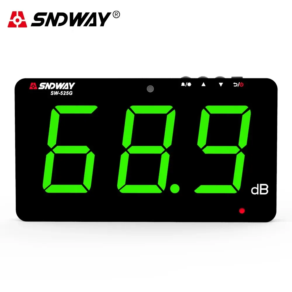 SNDWAY Wall Mount Hanging Sound Level Meter 30dB To130dB Noise Decibel Monitor Decibelim Measuring Instrument Connect with PC