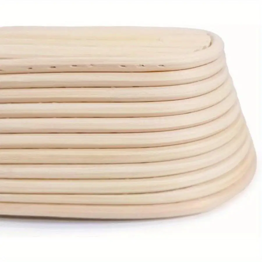 1Pc Sourdough Proofing Basket 9.8 Inch Oval Bread Basket with Liner for Home Baker Baking Tool Kits