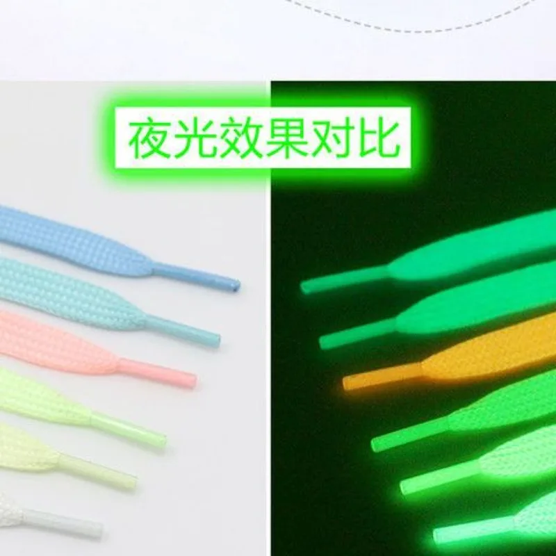 أربطة الحذاء المضيئة أربطة الحذاء المضيئة للرجال والنساء أربطة الحذاء الرياضية المسطحة الفلورسنت أحذية قماشية فلاش الرقص #4