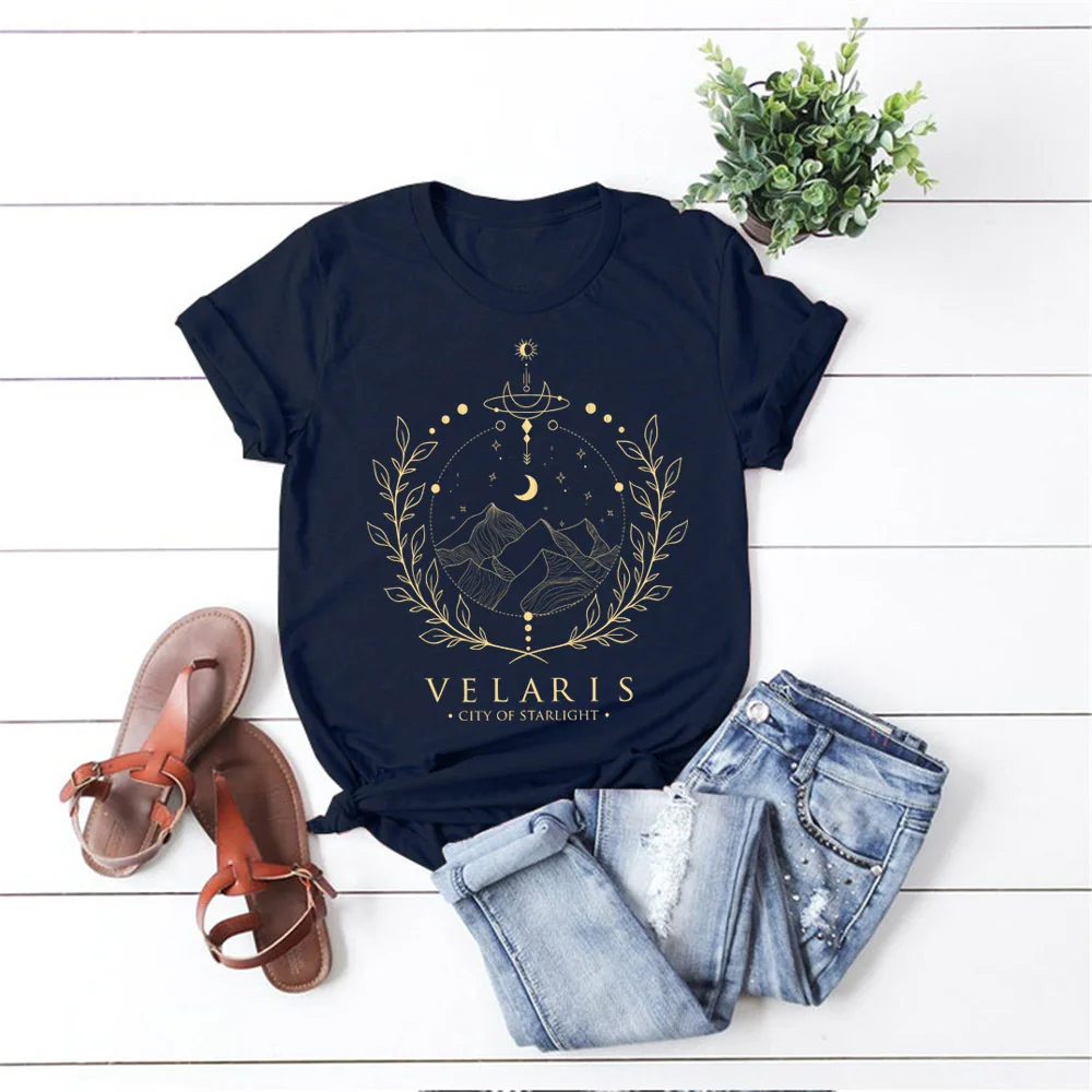 Velaris T-shirt Acotar Shirt The Night Court T Shirt Women Tshirts Book Lover T Shirts SJM City of Starlight Tees Bookish Gift