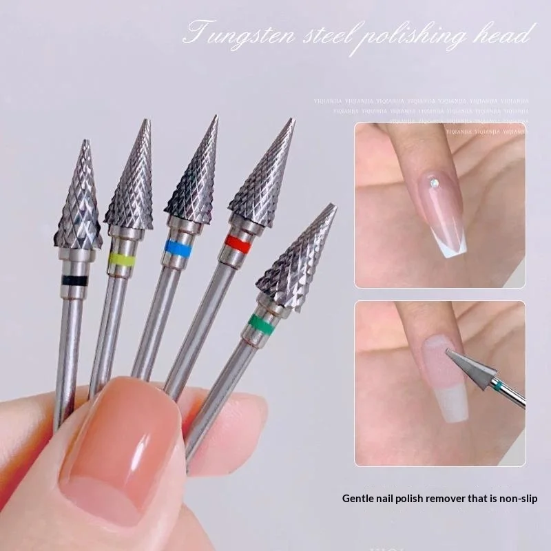 Tungsten Carbide Nail Drill Bit Coarse Fine Grits for Acrylic Gel Product Removal Durable Bit Electric Nail File for Salon Home