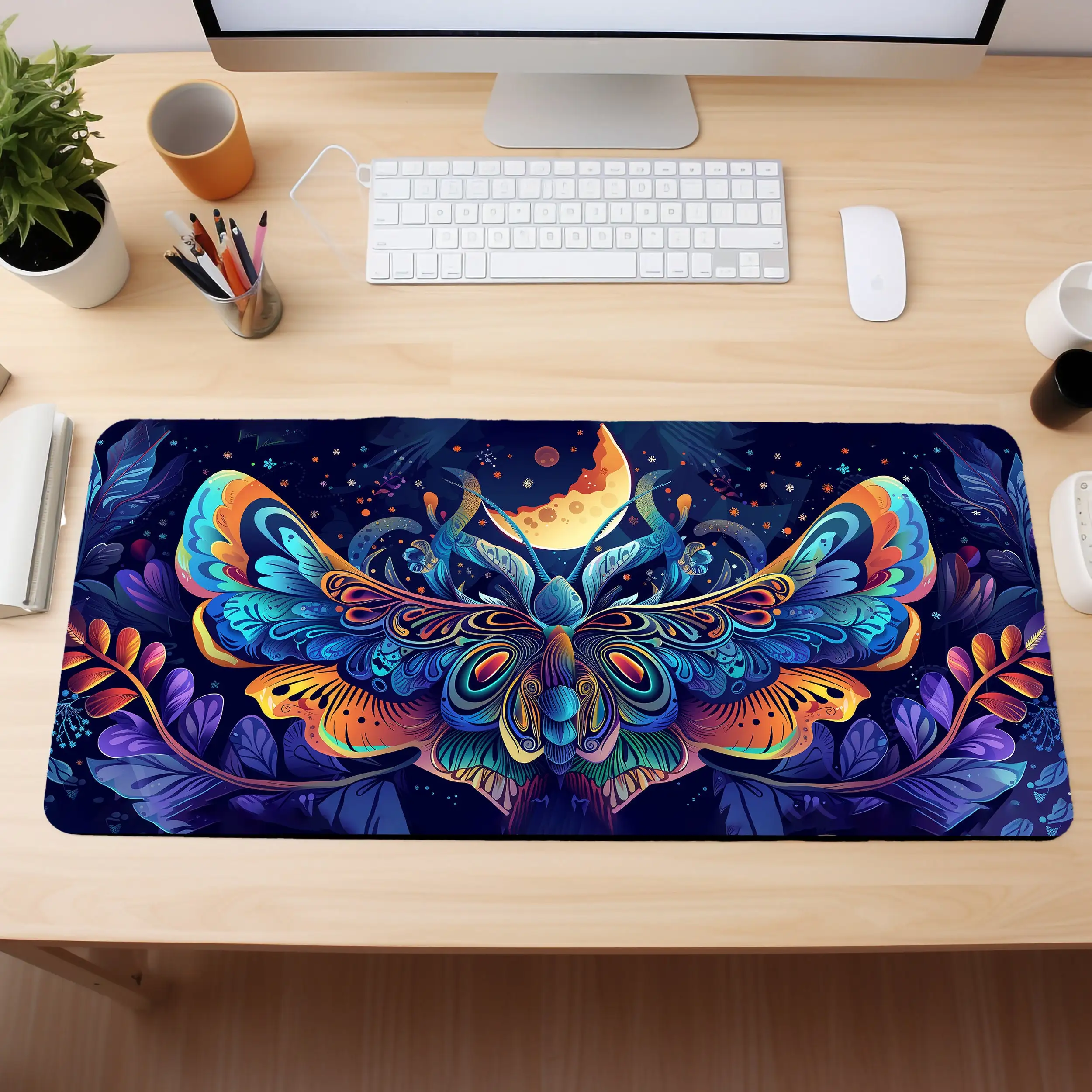 

Dazzling Blue Moth Desktop Decoration,beautiful Natural Desktop Decoration,teacher Gift, Gaming Deskmat,perfect Gift for Friends