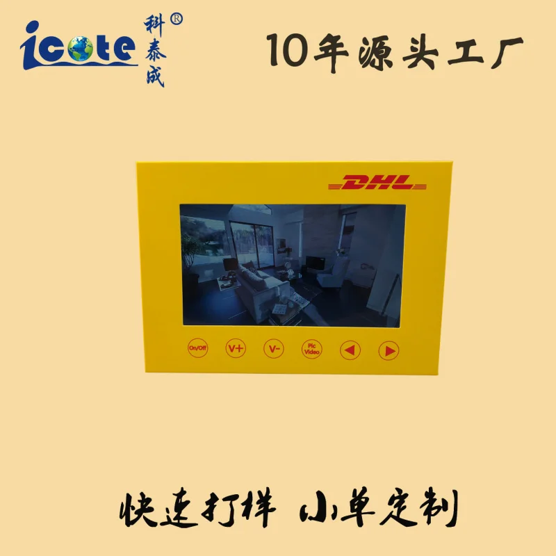 Customized. Handmade.0inch with Stand Store Video Greeting Card Electronic LCD Screen Advertising Stand Business Production