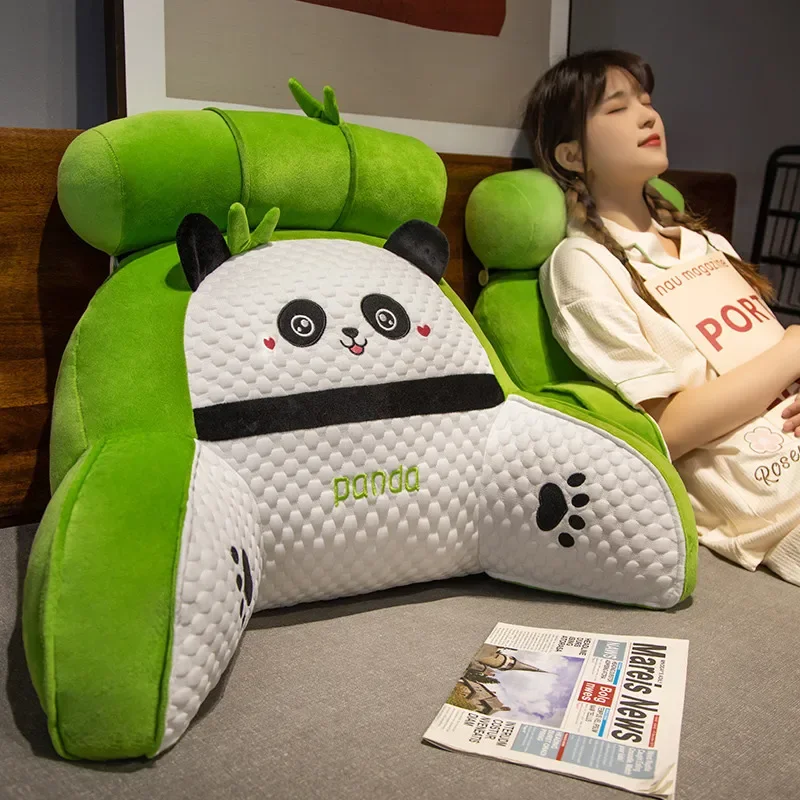 

Bingdoudou Lumbar Support Bedside Cushion Bed Soft Bag Chair Pillow Dormitory Mobile Phone Panda Pillow Waist Pillow