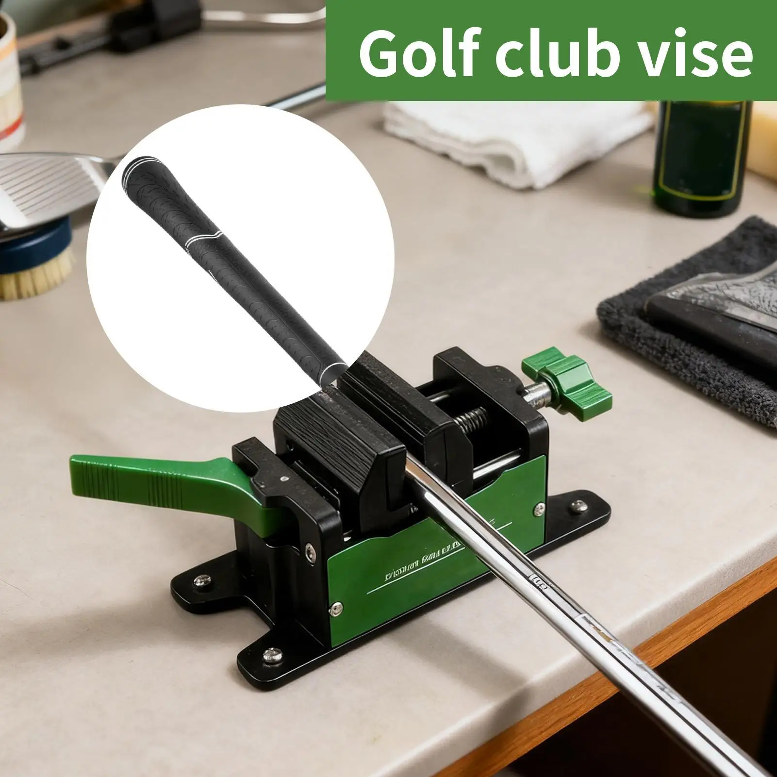 Golf Club Vice Clamp Grip Replacement Tool Golf Putter Swing Regrip Vise Tool Grip Drivers Shaft Repair Vice Removal Tool