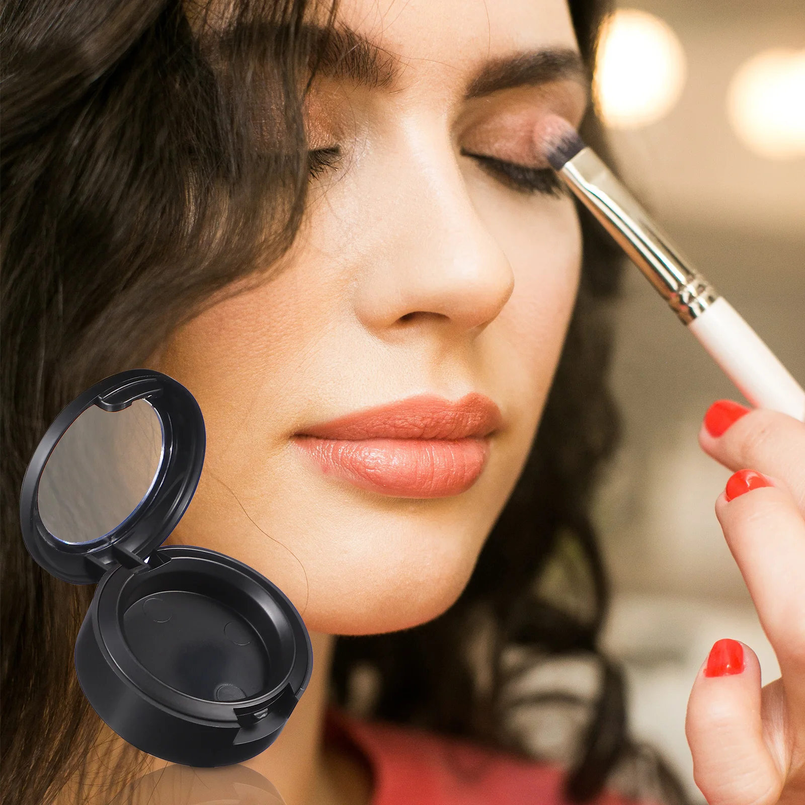 6 قطعة صندوق ظلال العيون الفارغ لتقوم بها بنفسك حاوية ماكياج للسفر أحمر الخدود الأساس التخزين المنظم عينيه عموم أداة ماكياج