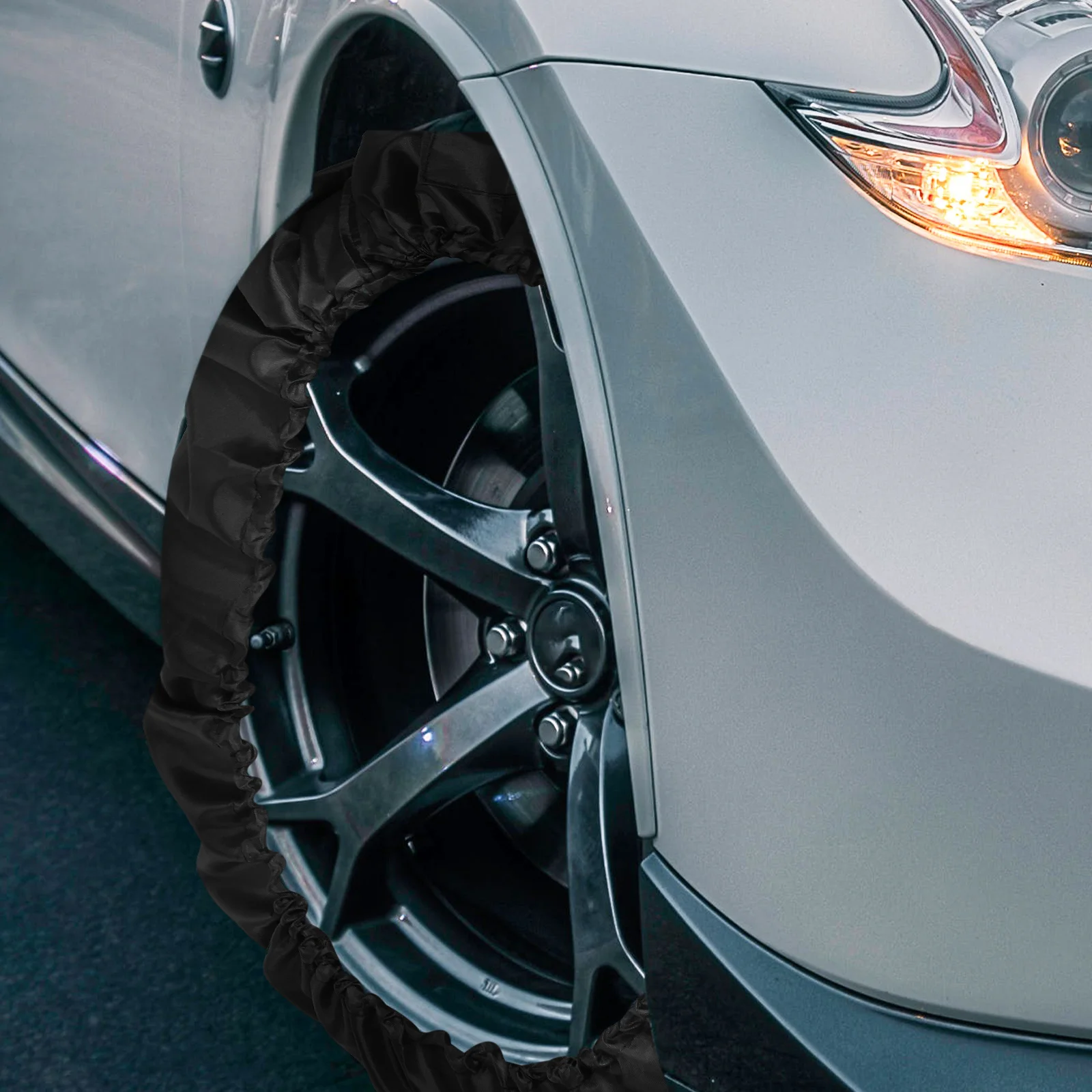 4 Stück Reifenabdeckungen, Allwetter-Radschutz für die Aufbewahrung von Ersatzschnee-Reifen, wasserdicht, staubdicht, UV-beständig, leicht, tragbar