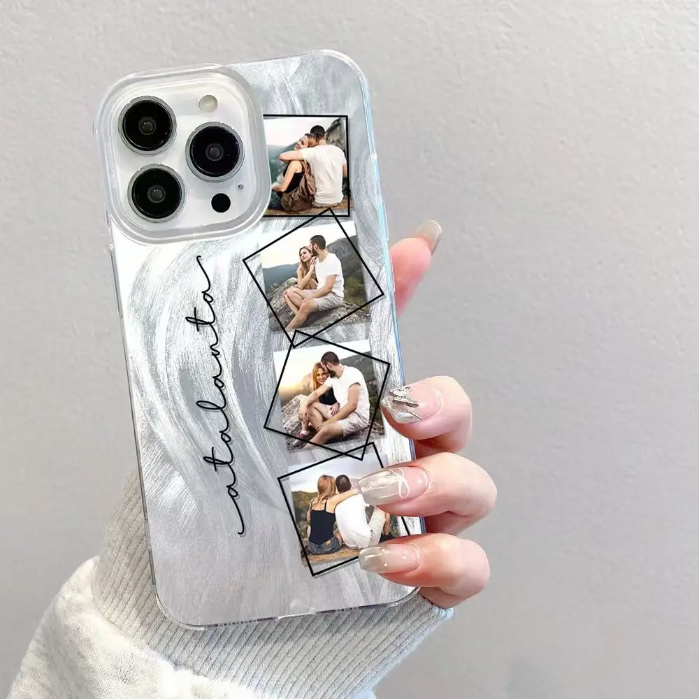 لتقوم بها بنفسك متعددة صور تخصيص ريشة ضوء غطاء واقٍ مزخرف لهاتف آيفون 16 15 14 13 12 11 Pro Max SE 2020 2022 XS XR 7 8 Plus الغطاء الخلفي #4