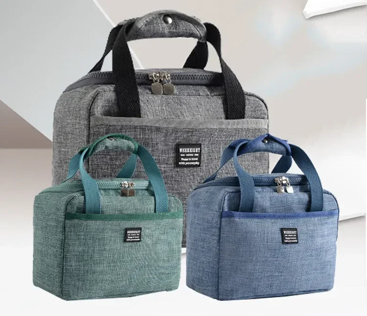 Women Men Large Thermal Dinner Box Food Case Bags Waterproof Insulated Lunch Bags Oxford Travel Tote Necessary Picnic Pouch