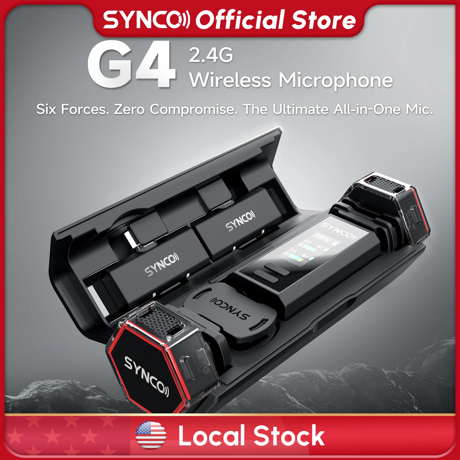 SYNCO G4 Official 2.4G Wireless Lavalier Microphone Dual Mic for Smartphone Camera Vlog YouTube Live Streaming Alternative