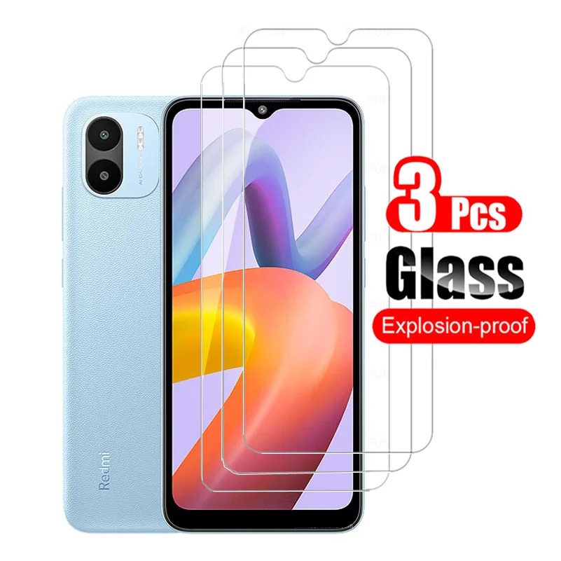 3Pcs For Xiaomi Redmi A3 A3x A2 A1 Plus A2+ A1+ Tempered Glass Screen Protector Anti-shatter Phone Display Shield 10H Glass Film