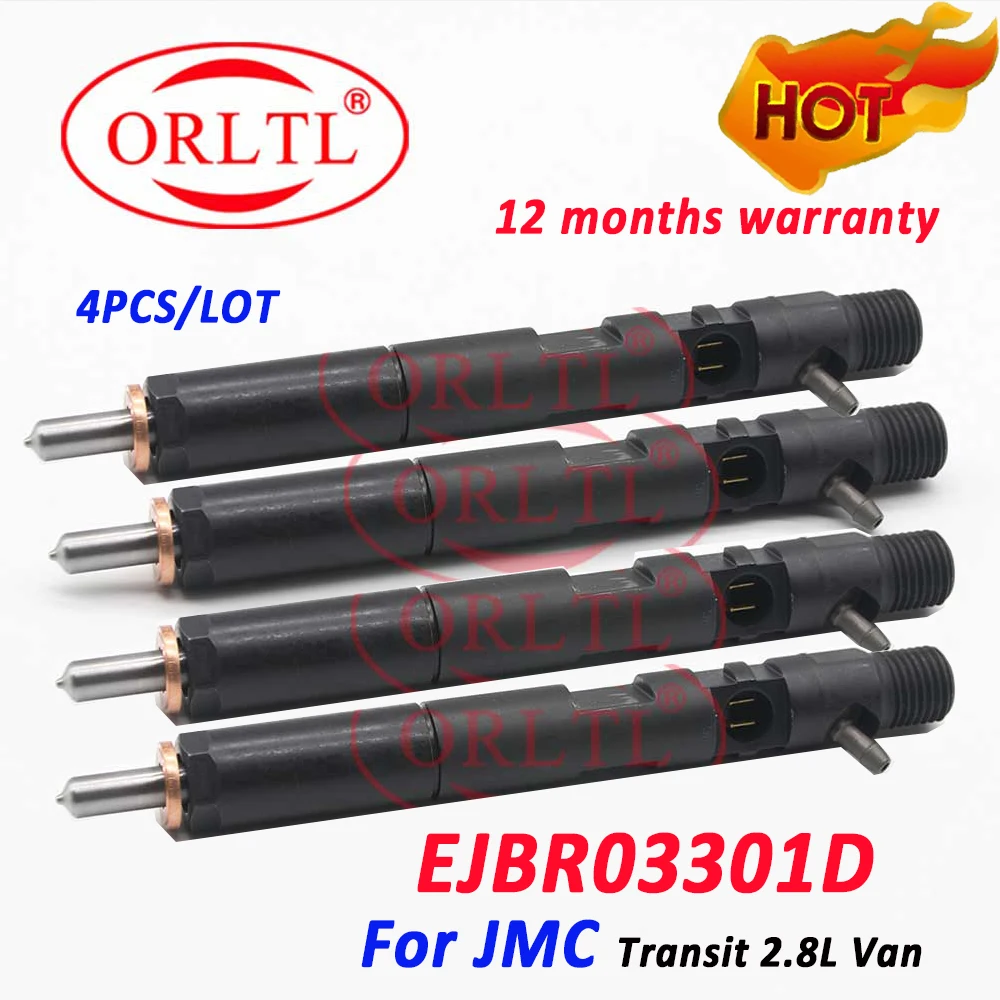 

4PCS Diesel Injector Nozzle EJBR03301D Euro 3 Common Rail Injector 3301D for JMC Transit 2.8L Van EJB R03301D