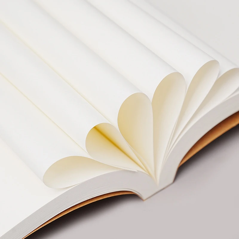 Capa De Papel Kraft DIY Adesivos, Em Branco Dentro Página, Escritório Estudo Notas Suprimentos, Grosso A5, B5, 100 e 200 Folhas Livro, QP-55