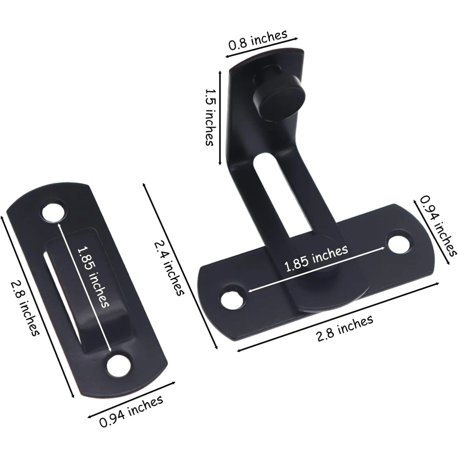 納屋ドアロック、90 右ステンレス鋼アングルドアラッチバックルドアと窓用