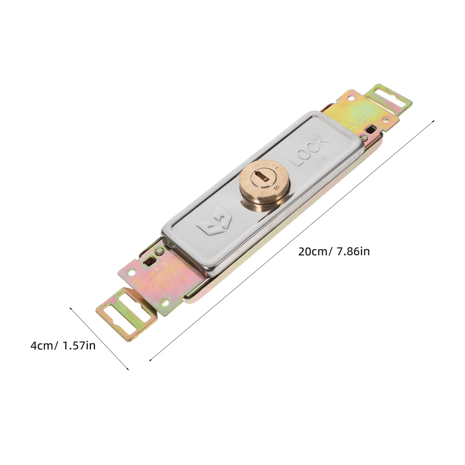Cerradura de puerta con persiana enrollable, cerradura central con llave cruzada de acero resistente para garaje, almacén, protección antirrobo de seguridad