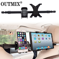 OUTMIX 2 in 1 Car Tablet Phone Holder Stand Bracket Car Truck Back Seat Headrest Phone Mount Holder for iPad Rear Seat Universal