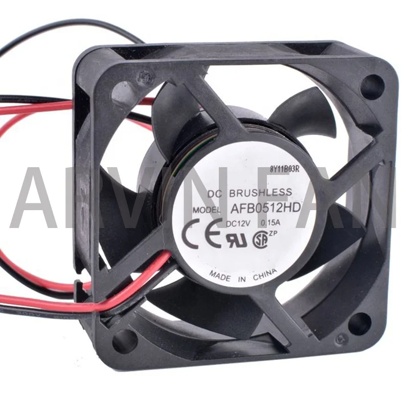 Ventiladores de refrigeración AFB0512HD 3620504411, 12V, 0.15A, 5CM, 50mm, 2 pines, 2 cables, originales