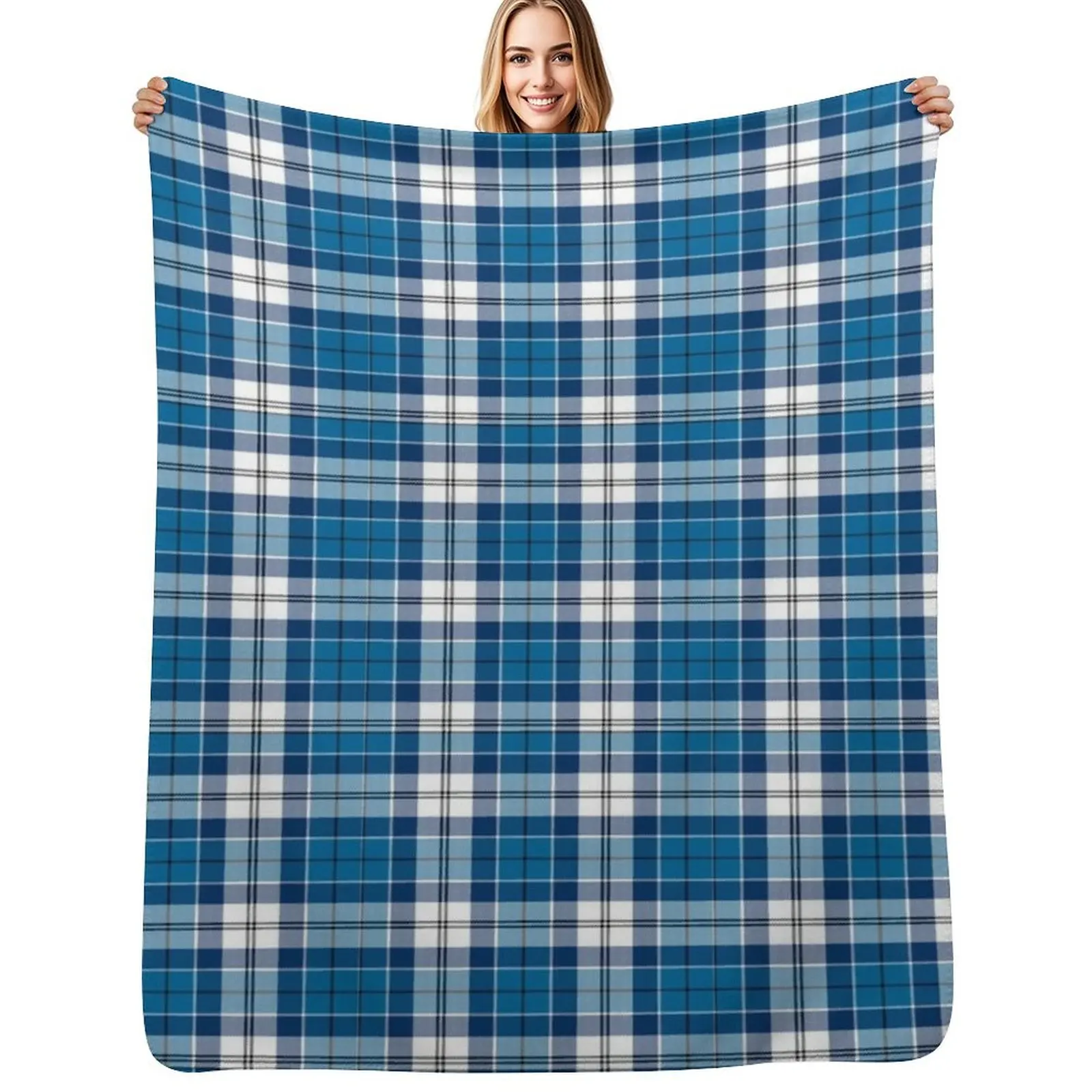 

Clan Hutton Tartan Throw Blanket Loose warm winter Soft Plush Plaid Soft Big Blanket