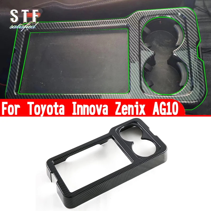 For Toyota Innova Zenix AG10 2023 2024 Car Accessories Interior Rear Seat Cup Holder Cover Trim Molding Decoration Stickers