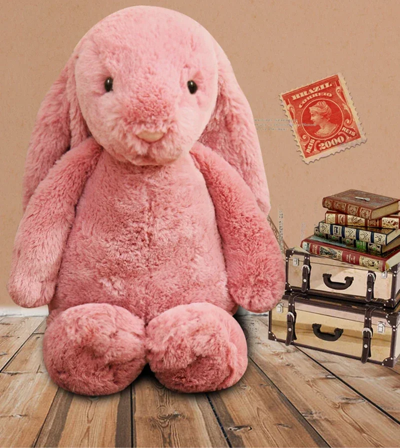 Size 40cm/50cm Long Ear Rabbit Plush Toy Cartoon Animal Cute Stuffed Doll Girl Friend Birthday Gift Christmas Present