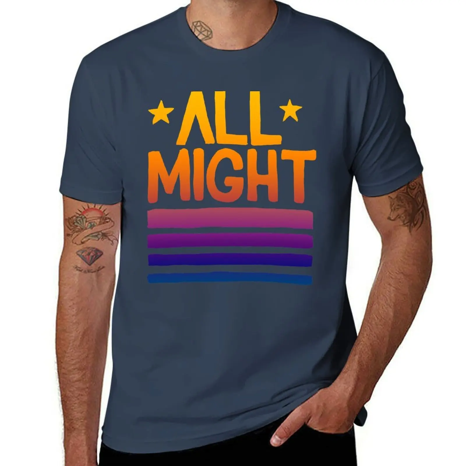 

MHA All Might Plus Ultra Retro BNHA T-Shirt Big Size Simple T-Shirt