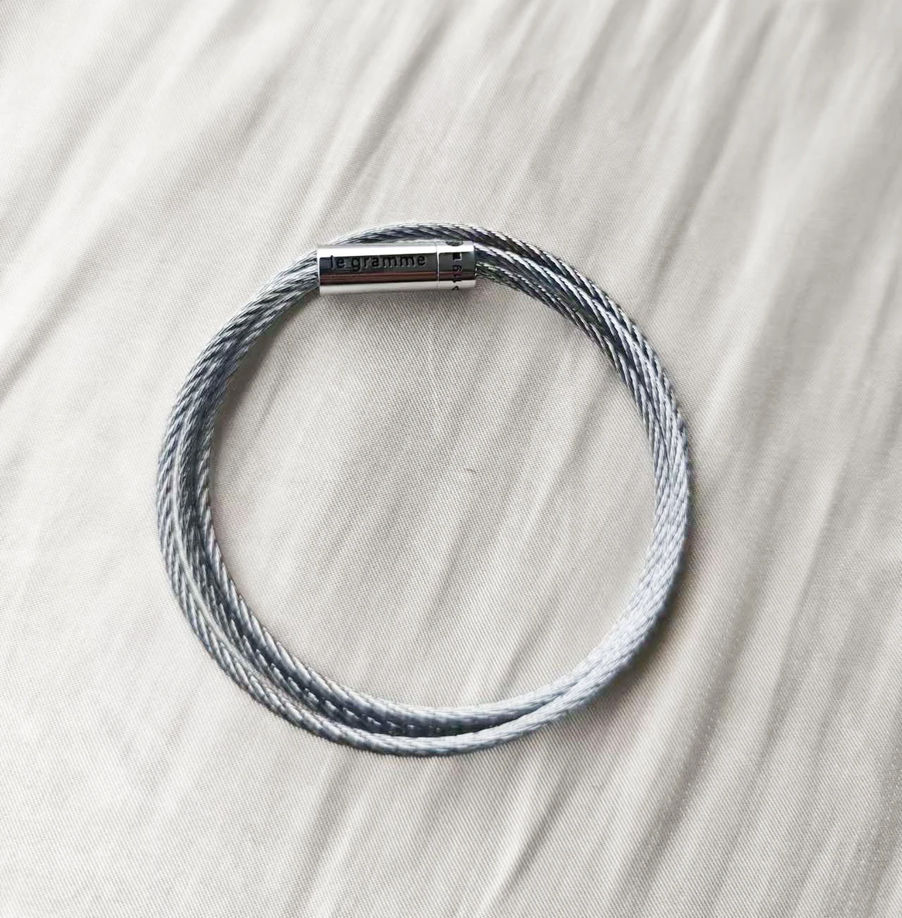 LE French popular 11g three-layer 925 wristband screw knob closure bracelet boutique couple bracelet jewelry gift