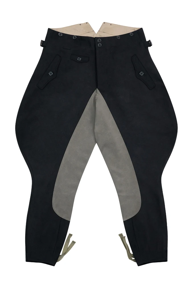 GUWR-006 WWII German Elite Black Wool Riding Breeches